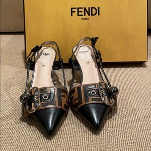 Zucca Decollete Aperta Slingback Pump Tobacco 37